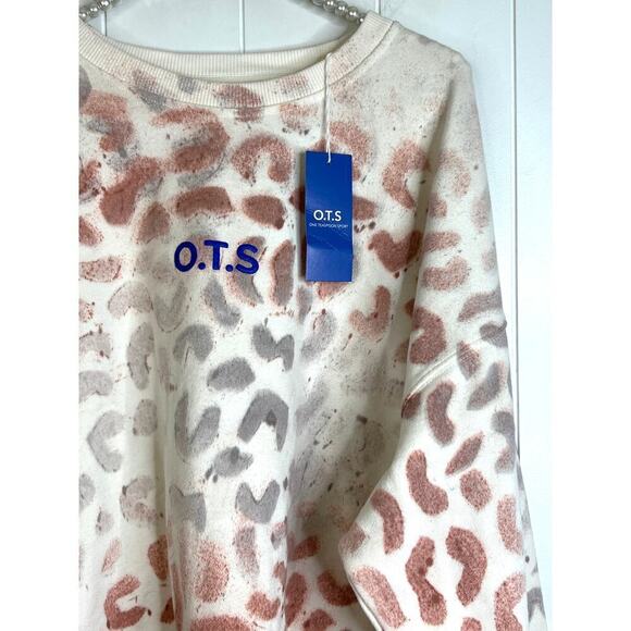 O.T.S OneTeaspoon Commuter Crop Sweater - Pink Animal Size XXL NWT - Picture 3 of 9